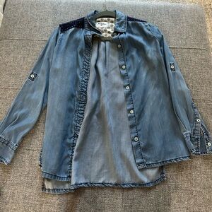 Anthropologie Blue Button Down Shirt